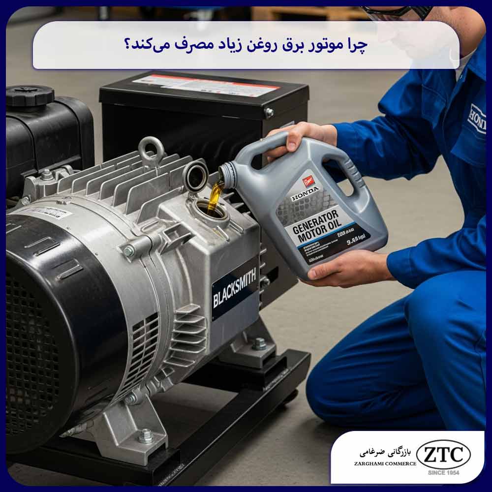 چرا موتور برق روغن زیاد مصرف می‌کند؟