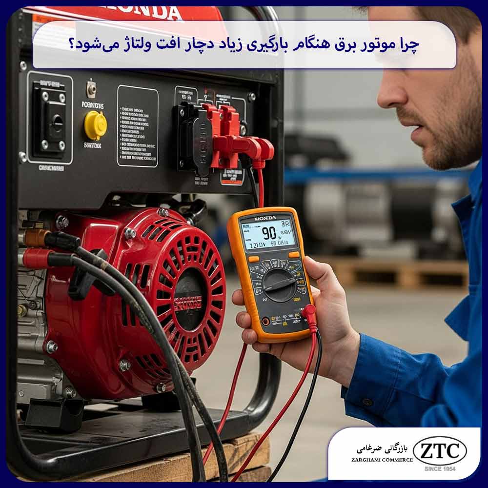 چرا موتور برق هنگام بارگیری زیاد دچار افت ولتاژ می‌شود؟